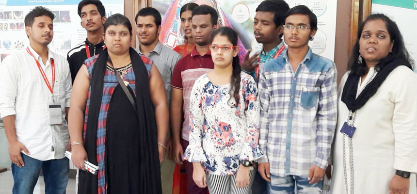 Exhibition of Tactile Paintings at L V Prasad Eye Institute