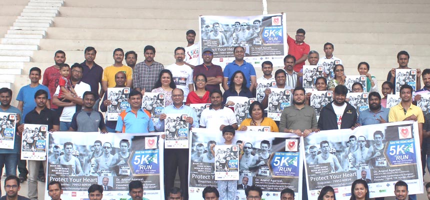 Save the Young Heart 5K Run Poster Launched by 100 volunteers 