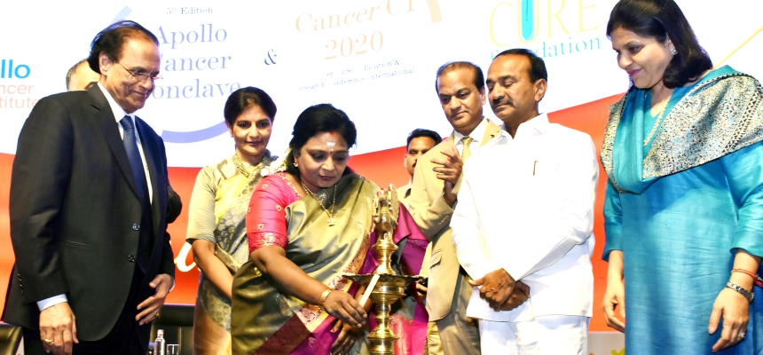 Honble Governor Dr (Smt) Tamilisai Soundararajan inaugurates the Apollo Cancer Conclave