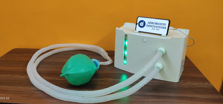 IIT Hyderabad CfHE incubated Startup develops Low Cost  and Portable Emergency Use Ventilator