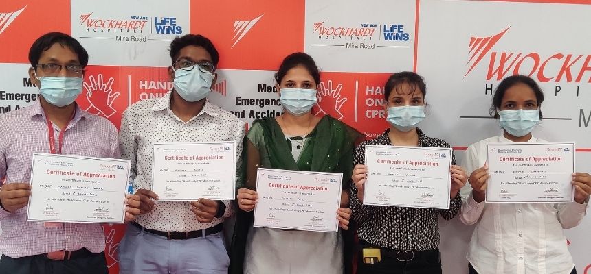 Wockhardt Hospital, Mira Road Initiates Hands Only CPR (Cardiopulmonary resuscitation) drive During Vaccination