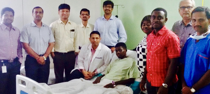 Huge tumor in the middle of liver removed 