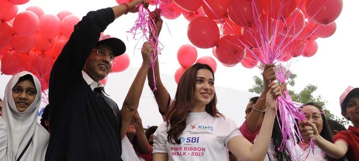 Hyderabadi's support Breast cancer walk 