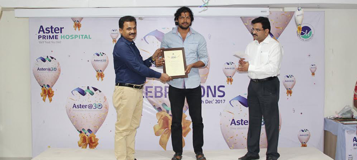 Aster Prime Hospital felicitates 3 Unsung Heroes from Hyderabad 