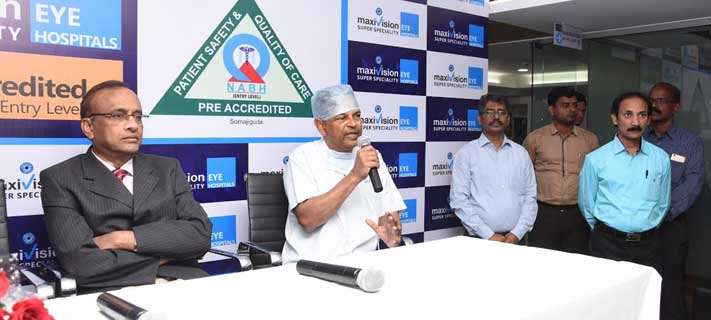 MaxiVision Eye Hospital gets Pre Accreditation from NABH