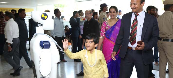 Robot for patient care introduced in Sunhine Hospitals in Hyderabad 