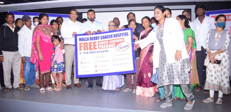 Free Cancer Screening Camp at Malla Reddy Cancer Hospital