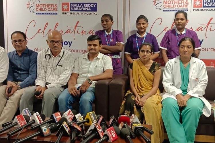 BABY OF VIMALA BEATS THE ODDS! (Timely intervention by Malla Reddy Narayana doctors saves premature baby and mother’s  lives)