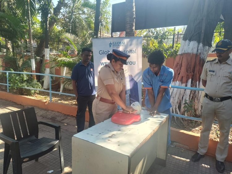 Global Hospital Conducts Hands-on CPR Training for Police Personnel
