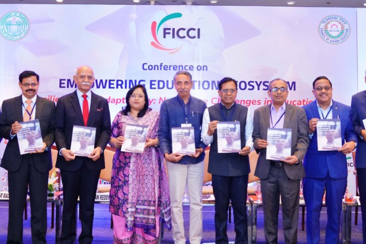 Prof. M Jagadesh Kumar, Chairman, UGC; inaugurates the two-day Conference on ‘Empowering Education Ecosystem’, hosted by FICCI, Govt. of Telangana & The Telangana Council of Higher Education!