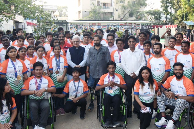 Hon’ble Governor Shri Jishnu Dev Varma unveils the High-Performance Para-Sports Academy, the Aditya Mehta Foundation's Infinity Para Sports Academy!
